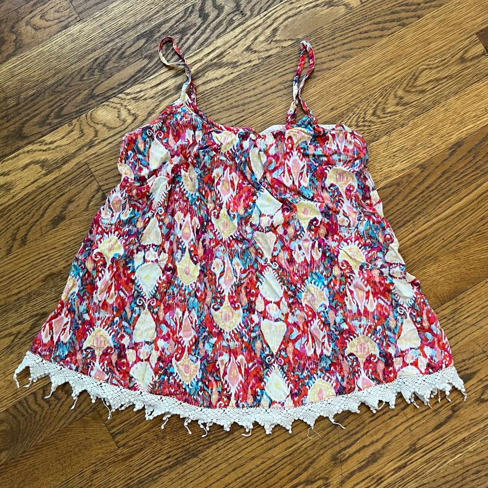 Small colorful flowy tank top